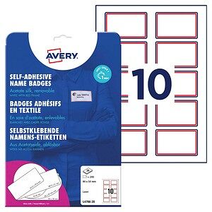 AVERY Zweckform Namensetiketten L4786-20 weiß 80,0 x 50,0 mm, 20 Blatt AVERY Zweckform Namensetiketten L4786-20 weiß 80,0 x 50,0 mm, 20 Blatt