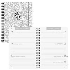BRUNNEN Schülerkalender ZENart 2026/2027 weiß, grau, 1 St. BRUNNEN Schülerkalender ZENart 2026/2027 weiß, grau, 1 St.