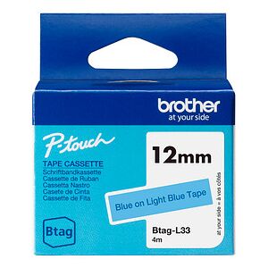 brother Schriftband Btag BTAGL33, 12 mm, blau auf blau, 1 St. brother Schriftband Btag BTAGL33, 12 mm, blau auf blau, 1 St.