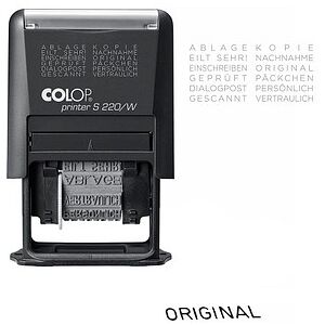 COLOP Textstempel Printer S 220/W N selbstfärbend schwarz ohne Logo, 1 St. COLOP Textstempel Printer S 220/W N selbstfärbend schwarz ohne Logo, 1 St.