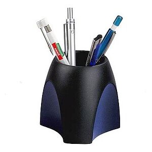 HAN Stiftehalter Delta schwarz/blau Polystyrol 6,5 x 4,9 x 8,8 cm HAN Stiftehalter Delta schwarz/blau Polystyrol 6,5 x 4,9 x 8,8 cm