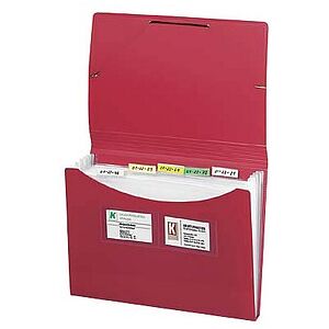 FolderSys Fächermappe 7 Fächer rot, 1 St. FolderSys Fächermappe 7 Fächer rot, 1 St.