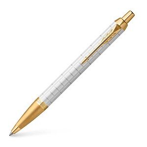 PARKER Kugelschreiber IM Premium weiß/gold, Schreibfarbe: blau, 1 St. PARKER Kugelschreiber IM Premium weiß/gold, Schreibfarbe: blau, 1 St.