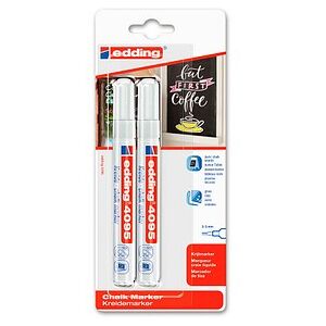 edding 4095 Kreidemarker weiß 2,0 - 3,0 mm, 2 St. edding 4095 Kreidemarker weiß 2,0 - 3,0 mm, 2 St.