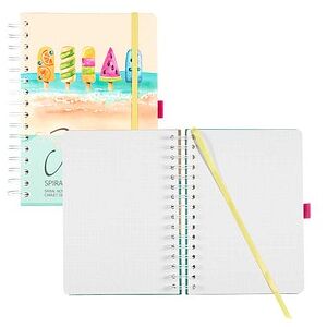 SIGEL Notizbuch mit Spirale Jolie® ca. DIN A5 punktkariert, pink, sandbraun, gelb, aquamarin Hardcover 240 Seiten, 1 St. SIGEL Notizbuch mit Spirale Jolie® ca. DIN A5 punktkariert, pink, sandbraun, gelb, aquamarin Hardcover 240 Seiten, 1 St.