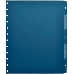 OXFORD Ordnerregister vario-zipp DIN A4 Vollformat 1-5 blau/ transparent 5-teilig, 1 Satz OXFORD Ordnerregister vario-zipp DIN A4 Vollformat 1-5 blau/ transparent 5-teilig, 1 Satz
