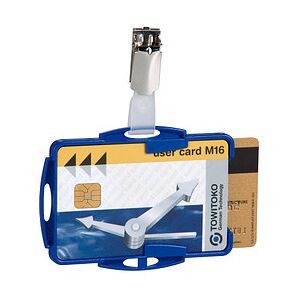 DURABLE Ausweishalter für 2 Karten 821806, Clip, blau, 25 St. DURABLE Ausweishalter für 2 Karten 821806, Clip, blau, 25 St.
