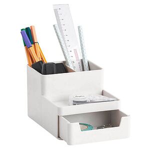 Zeller Schreibtisch-Organizer Utensilien grau Kunststoff 4 Fächer 15,3 x 11,2 x 9,3 cm Zeller Schreibtisch-Organizer Utensilien grau Kunststoff 4 Fächer 15,3 x 11,2 x 9,3 cm