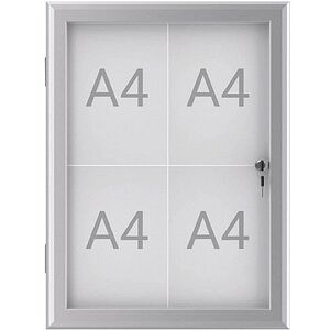 MAUL Schaukasten Excite grau 4x DIN A4 52,2 x 2,8 x 69,6 cm, 1 St. MAUL Schaukasten Excite grau 4x DIN A4 52,2 x 2,8 x 69,6 cm, 1 St.
