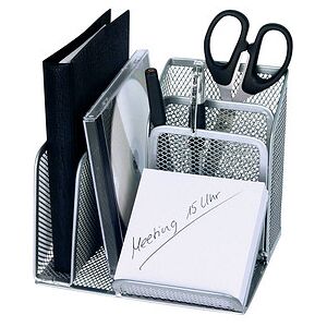 WEDO Schreibtisch-Organizer Office silber Metall 4 Fächer 15,8 x 13,5 x 14,5 cm WEDO Schreibtisch-Organizer Office silber Metall 4 Fächer 15,8 x 13,5 x 14,5 cm