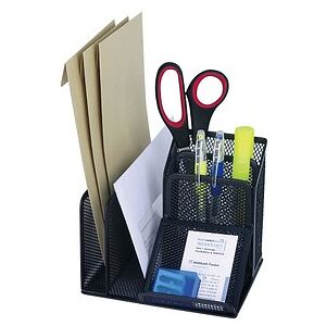 WEDO Schreibtisch-Organizer Office schwarz Metall 4 Fächer 15,8 x 13,5 x 14,5 cm WEDO Schreibtisch-Organizer Office schwarz Metall 4 Fächer 15,8 x 13,5 x 14,5 cm
