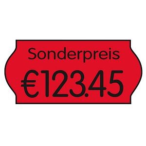 CreenLine Preisetiketten leuchtrot permanent 22,0 x 12,0 mm, 18 Rollen CreenLine Preisetiketten leuchtrot permanent 22,0 x 12,0 mm, 18 Rollen