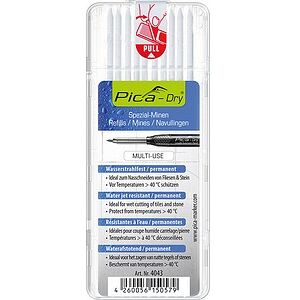 Pica Dry Wasserstrahl 4043 Ersatzminen für Tieflochmarker-Bleistift weiß 2,8 mm, 10 St. Pica Dry Wasserstrahl 4043 Ersatzminen für Tieflochmarker-Bleistift weiß 2,8 mm, 10 St.