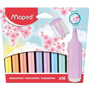maped Fluo Peps pastell Textmarker farbsortiert, 10 St. maped Fluo Peps pastell Textmarker farbsortiert, 10 St.