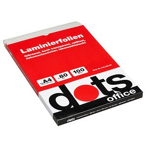 dots Laminierfolien glänzend für A4 80 micron, 100 St. dots Laminierfolien glänzend für A4 80 micron, 100 St.