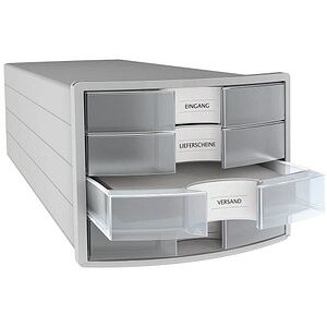 HAN Schubladenbox Impuls transparent 1012-63D, DIN A4 mit 4 Schubladen, 1 St. HAN Schubladenbox Impuls transparent 1012-63D, DIN A4 mit 4 Schubladen, 1 St.
