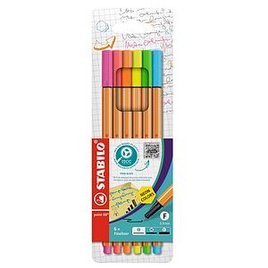 STABILO point 88 NEON Fineliner farbsortiert 0,4 mm, 6 St. STABILO point 88 NEON Fineliner farbsortiert 0,4 mm, 6 St.