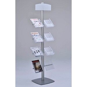 update displays Prospektständer Free silber DIN A4 8 Fächer 47,0 x 45,0 x 192,0 cm, 1 St. update displays Prospektständer Free silber DIN A4 8 Fächer 47,0 x 45,0 x 192,0 cm, 1 St.