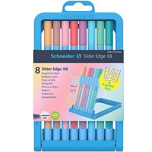 Schneider Kugelschreiber Slider Edge XB Pastell hellblau/dunkelblau, Schreibfarbe: farbsortiert, 8 St. Schneider Kugelschreiber Slider Edge XB Pastell hellblau/dunkelblau, Schreibfarbe: farbsortiert, 8 St.
