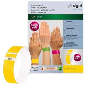 SIGEL Eintrittsbänder gelb, 520 St. SIGEL Eintrittsbänder gelb, 520 St.