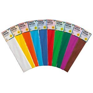 folia Krepppapier farbsortiert 32,0 g/qm 10 St. folia Krepppapier farbsortiert 32,0 g/qm 10 St.