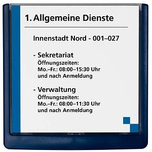 DURABLE Türschild CLICK SIGN Kunststoff blau 14,9 x 14,85 cm, 1 St. DURABLE Türschild CLICK SIGN Kunststoff blau 14,9 x 14,85 cm, 1 St.
