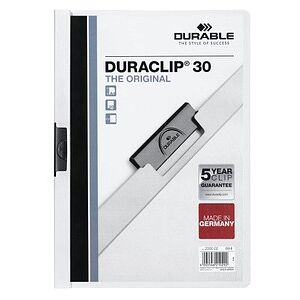 DURABLE Klemmhefter DURACLIP weiß, 5 St. DURABLE Klemmhefter DURACLIP weiß, 5 St.