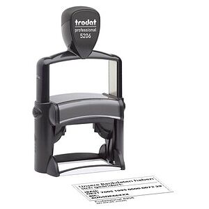 trodat Textstempel, individualisierbar 5206 IBAN selbstfärbend schwarz ohne Logo, 1 St. - Nachträglich per Gutschein personalisieren trodat Textstempel, individualisierbar 5206 IBAN selbstfärbend schwarz ohne Logo, 1 St. - Nachträglich per Gutschein personalisieren