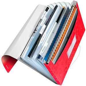LEITZ Fächermappe WOW 4589 6 Fächer rot, 1 St. LEITZ Fächermappe WOW 4589 6 Fächer rot, 1 St.