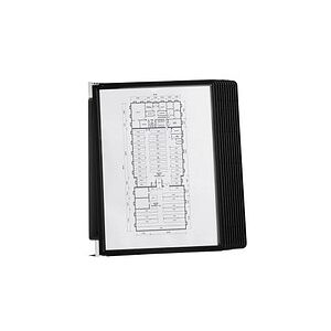 DURABLE Wand-Sichttafelsystem VARIO® MAGNET WALL 591801 DIN A4 schwarz mit 10 St. Sichttafeln, 1 St. DURABLE Wand-Sichttafelsystem VARIO® MAGNET WALL 591801 DIN A4 schwarz mit 10 St. Sichttafeln, 1 St.
