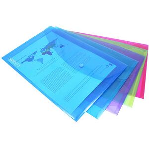 RAPESCO® Dokumententaschen DIN A4 überbreit farbsortiert genarbt 0,20 mm, 5 St. RAPESCO® Dokumententaschen DIN A4 überbreit farbsortiert genarbt 0,20 mm, 5 St.