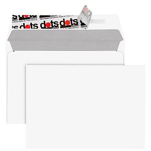 dots Briefumschläge DIN C6 ohne Fenster weiß haftklebend 250 St. dots Briefumschläge DIN C6 ohne Fenster weiß haftklebend 250 St.