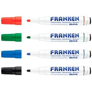 FRANKEN KombiMarker® Whiteboard-Marker farbsortiert 1,0 - 3,0 mm, 4 St. FRANKEN KombiMarker® Whiteboard-Marker farbsortiert 1,0 - 3,0 mm, 4 St.