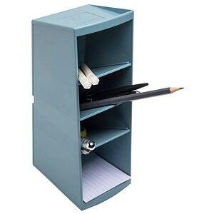 Exacompta Schreibtisch-Organizer Multitower blaugrau Polystyrol 4 Fächer 8,2 x 11,0 x 23,0 cm Exacompta Schreibtisch-Organizer Multitower blaugrau Polystyrol 4 Fächer 8,2 x 11,0 x 23,0 cm