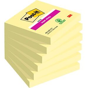 Post-it® Super Sticky Notes Haftnotizen extrastark gelb, 6 Blöcke Post-it® Super Sticky Notes Haftnotizen extrastark gelb, 6 Blöcke