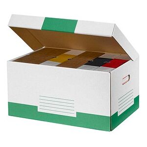 Cartonia Archivcontainer weiß/grün 54,8 x 36,4 x 26,8 cm, 10 St. Cartonia Archivcontainer weiß/grün 54,8 x 36,4 x 26,8 cm, 10 St.