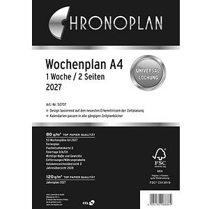 CHRONOPLAN Kalendereinlage 2027 Wochenplan A4 CHRONOPLAN Kalendereinlage 2027 Wochenplan A4