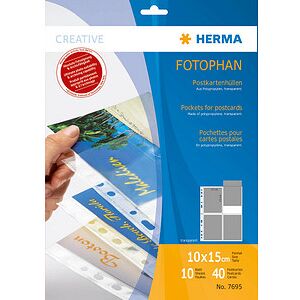 HERMA Prospekthüllen Fotophan 10x15 cm glasklar glatt, 10 St. HERMA Prospekthüllen Fotophan 10x15 cm glasklar glatt, 10 St.