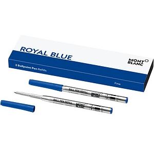MONTBLANC Royal Blau Kugelschreibermine F blau, 2 St. MONTBLANC Royal Blau Kugelschreibermine F blau, 2 St.
