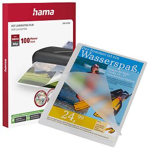 hama Laminierfolien glänzend für A5 80 micron, 100 St. hama Laminierfolien glänzend für A5 80 micron, 100 St.