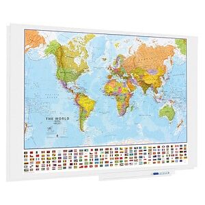 rocada Whiteboard Skin MAP Welt 150,0 x 100,0 cm bunt Stahl rocada Whiteboard Skin MAP Welt 150,0 x 100,0 cm bunt Stahl