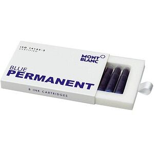 MONTBLANC Tintenpatronen für Füller Blue permanent blau, 8 St. MONTBLANC Tintenpatronen für Füller Blue permanent blau, 8 St.