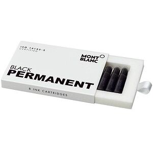 MONTBLANC Tintenpatronen für Füller Black permanent schwarz, 8 St. MONTBLANC Tintenpatronen für Füller Black permanent schwarz, 8 St.