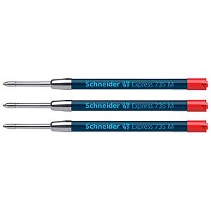 Schneider Express 735 Kugelschreiberminen M rot, 3 St. Schneider Express 735 Kugelschreiberminen M rot, 3 St.
