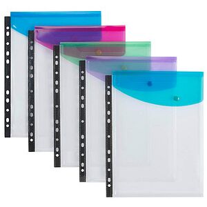 RAPESCO® Dokumententaschen DIN A4 farbsortiert glatt, 5 St. RAPESCO® Dokumententaschen DIN A4 farbsortiert glatt, 5 St.