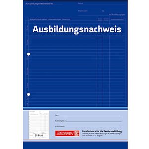 BRUNNEN Ausbildungsnachweis, tägliche Eintragungen Formularbuch, 1 Block BRUNNEN Ausbildungsnachweis, tägliche Eintragungen Formularbuch, 1 Block