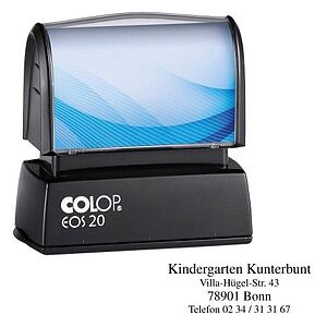 COLOP Textstempel, individualisierbar EOS 20 selbstfärbend blau, schwarz, rot ohne Logo, 1 St. COLOP Textstempel, individualisierbar EOS 20 selbstfärbend blau, schwarz, rot ohne Logo, 1 St.