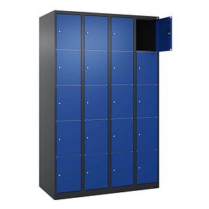 CP Schließfachschrank Classic Plus enzianblau, schwarzgrau 080000-405 S10030, 20 Schließfächer 120,0 x 50,0 x 185,0 cm CP Schließfachschrank Classic Plus enzianblau, schwarzgrau 080000-405 S10030, 20 Schließfächer 120,0 x 50,0 x 185,0 cm