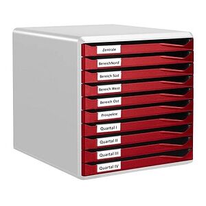 LEITZ Schubladenbox Form Set bordeaux 52810028, DIN A4 mit 10 Schubladen, 1 St. LEITZ Schubladenbox Form Set bordeaux 52810028, DIN A4 mit 10 Schubladen, 1 St.
