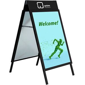 update displays Kundenstopper HardLine PLUS schwarz DIN A1 2 Fächer 62,9 x 80,0 x 110,0 cm, 1 St. update displays Kundenstopper HardLine PLUS schwarz DIN A1 2 Fächer 62,9 x 80,0 x 110,0 cm, 1 St.
